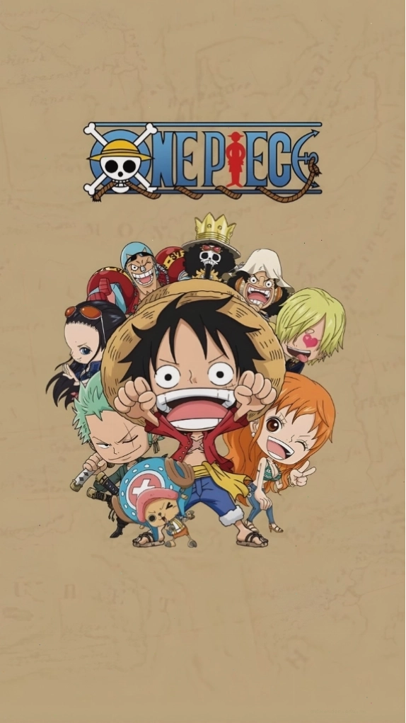 Hình nền One Piece phiên bản chibi đáng yêu
