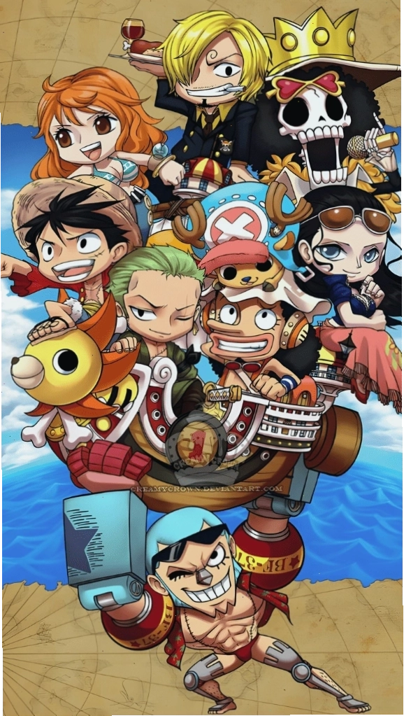 Hình nền One Piece với băng Mũ Rơm hùng hậu