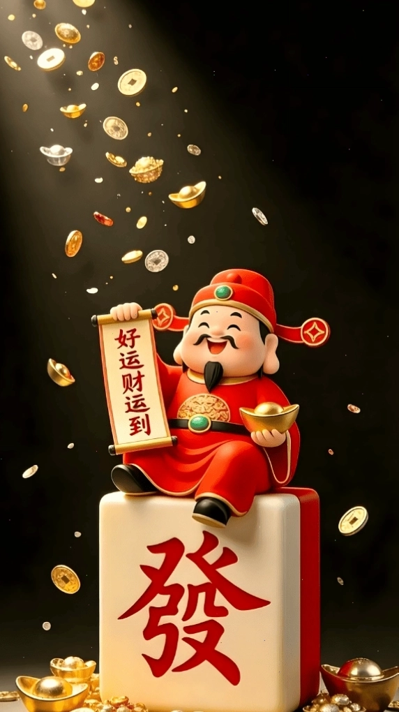 Hình nền Ông Thần Tài với hai chú Tỳ Hưu mang lại may mắn