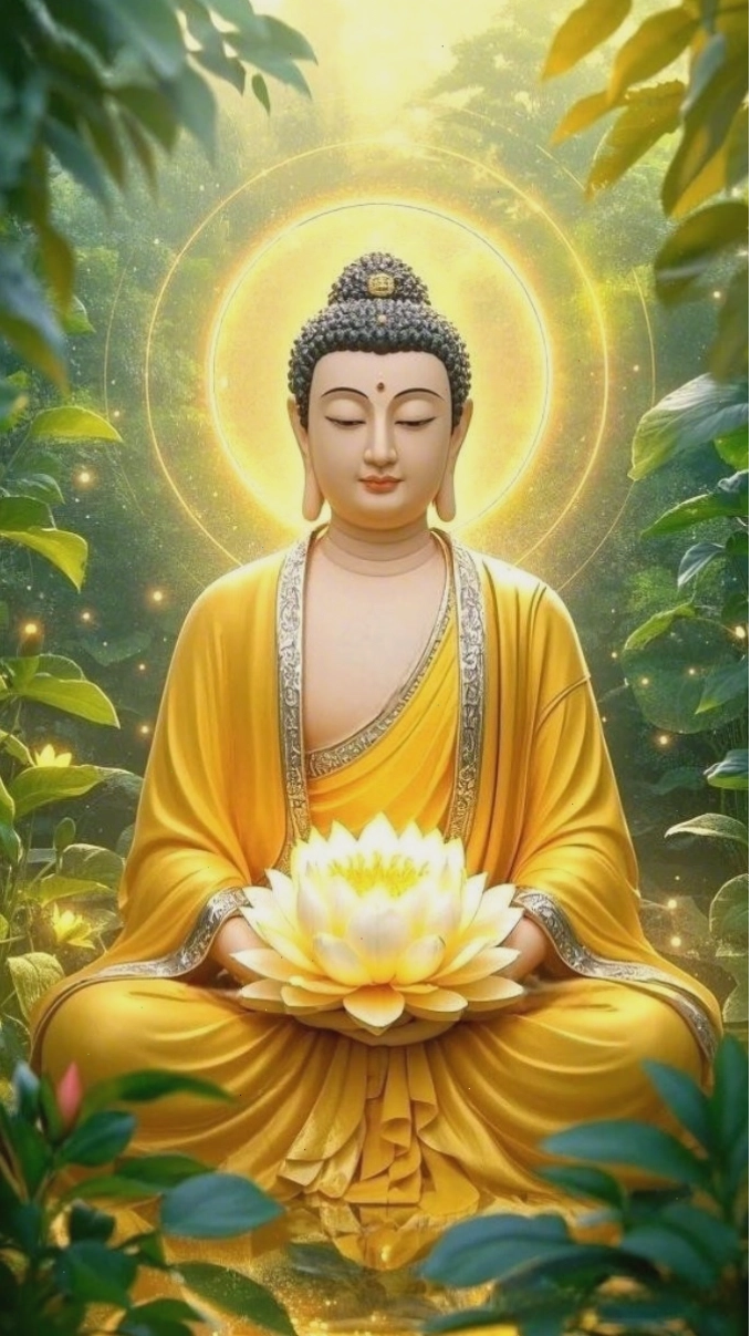 Hình nền Phật Di Lặc bên cạnh đống vàng