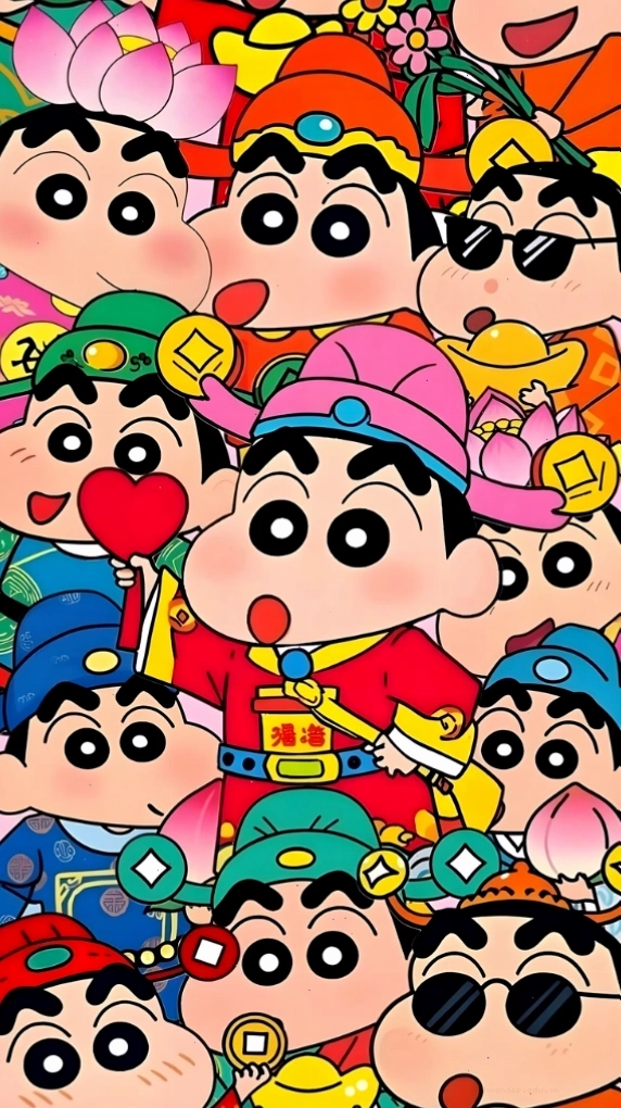 Hình nền Shin Chan với nhiều biểu cảm phong phú
