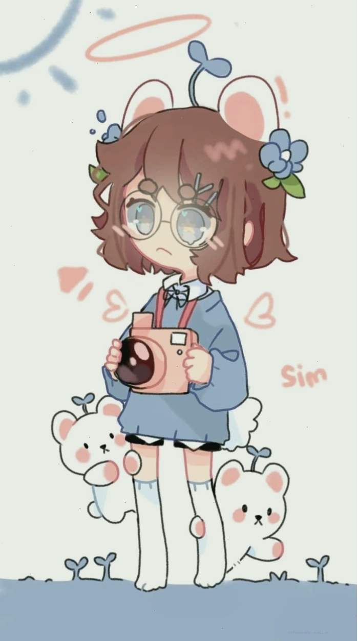 Hình nền Simmy anime chibi cute thể hiện vẻ đẹp trong sáng và đáng yêu