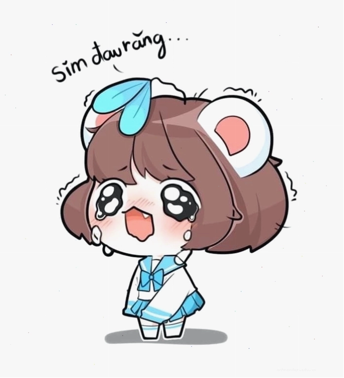 Hình nền Simmy chibi cute với biểu cảm ngộ nghĩnh