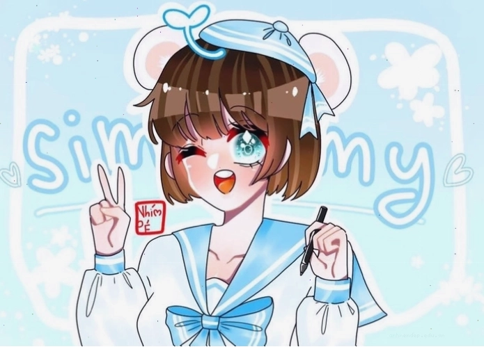 Hình nền Simmy chibi cute với phong cách dễ thương, ngọt ngào