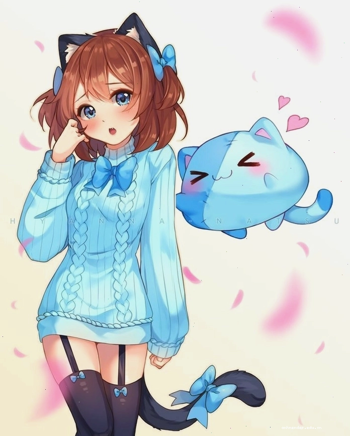Hình nền Simmy cute chibi với tông màu nhẹ nhàng, thư giãn