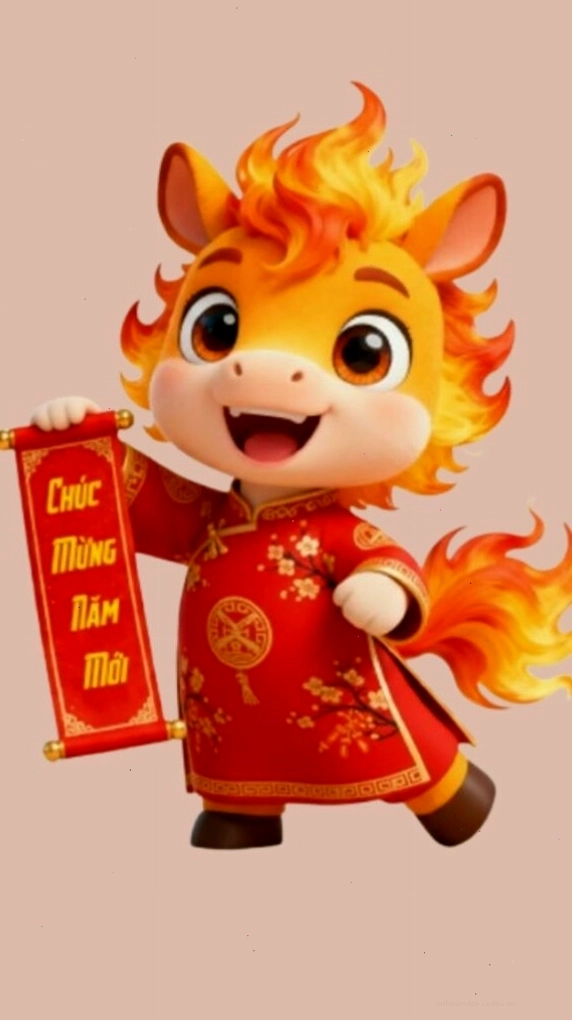 Hình nền Tết 2026: Ngựa lửa rước Tài Lộc đến mọi nhà