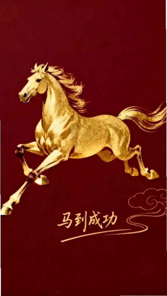 Hình nền Tết 2026: Ngựa mang chữ Phúc