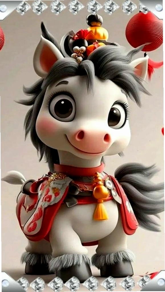 Hình nền Tết dễ thương với Ngựa con