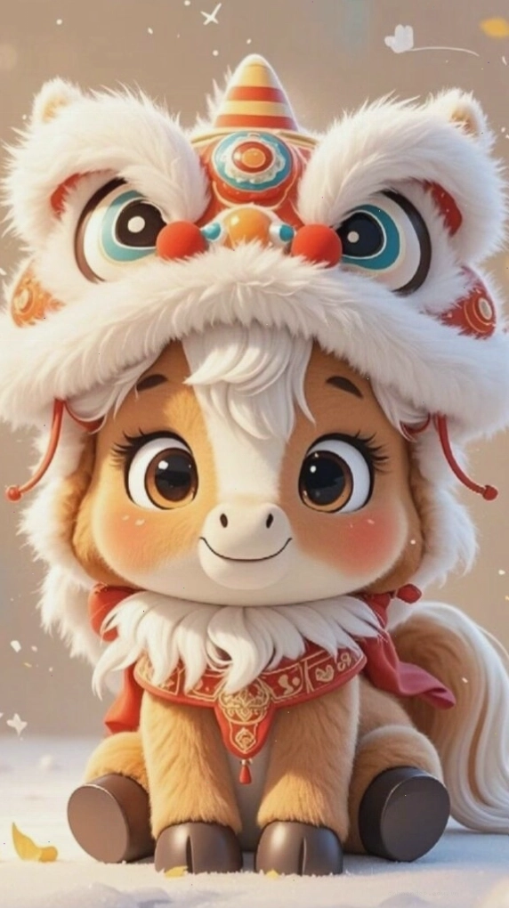Hình nền Tết với múa lân khai xuân
