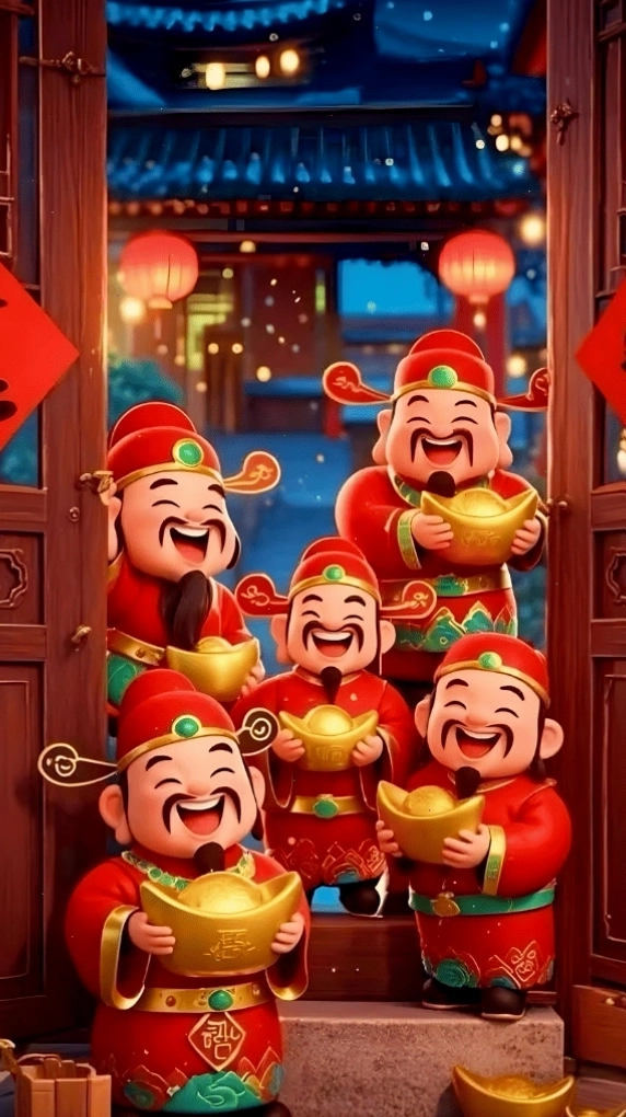 Hình nền Thần Tài cưỡi ngựa thu hút tài vận