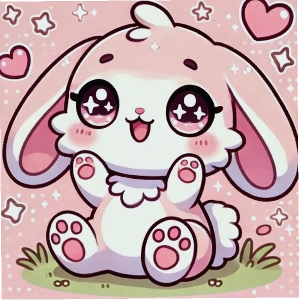 Hình nền thỏ chibi cute