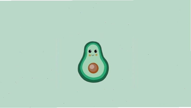 Hình nền trái bơ cute cho máy tính