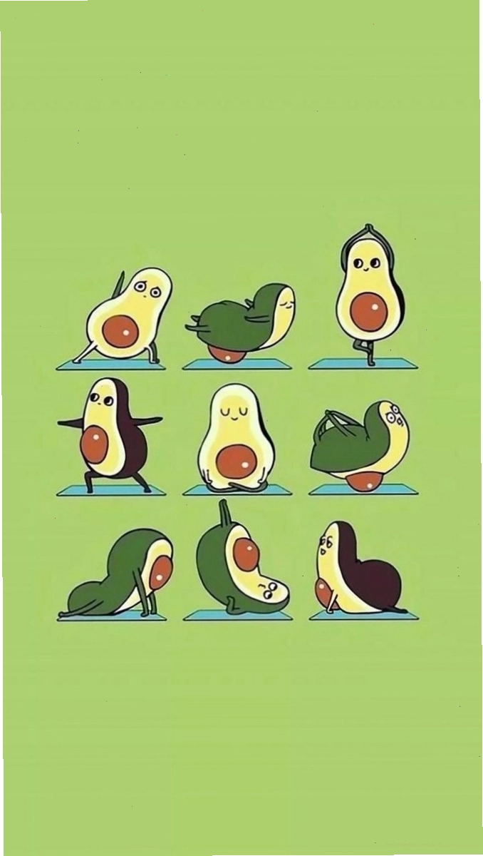 Hình nền trái bơ cute và bạn bè