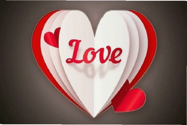 Hình nền trái tim 3D theo chủ đề Valentine