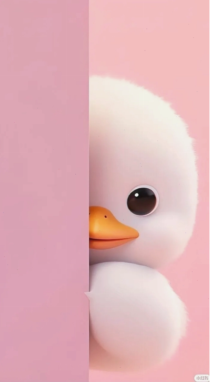 Hình nền vịt chibi dễ thương với phụ kiện ngộ nghĩnh