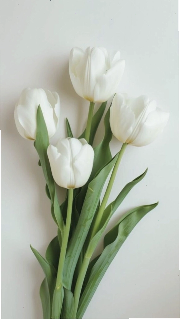 Hoa tulip xanh nở rộ trên nền tối, tạo sự tương phản mạnh mẽ
