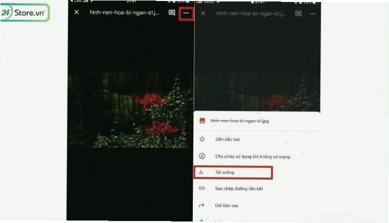 Hướng dẫn cài hình nền điện thoại chọn ảnh 3D bỉ ngạn xanh