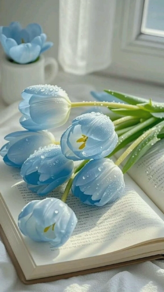 Một góc vườn hoa tulip trắng thơ mộng