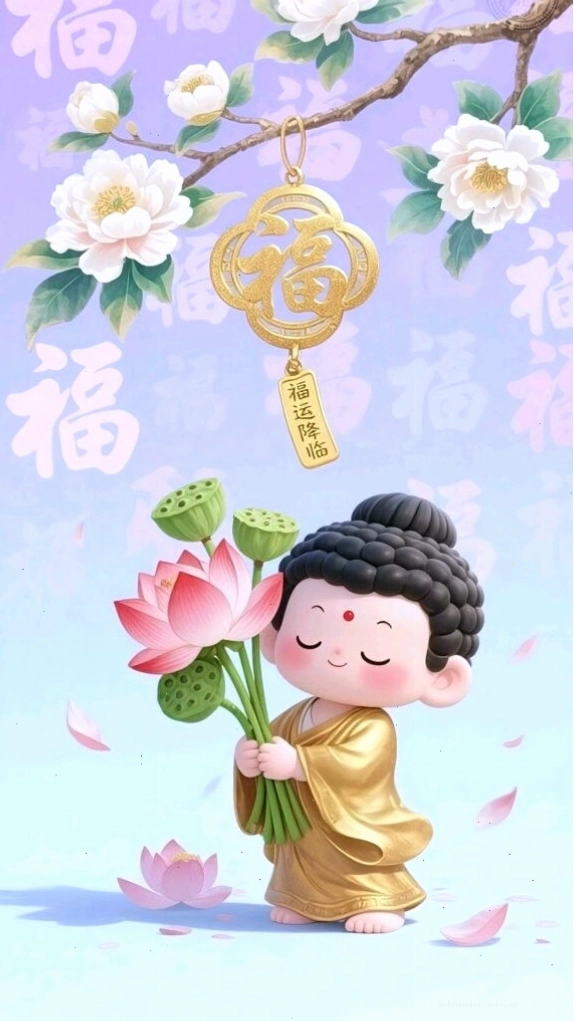 Nguyện cầu bình an và may mắn với hình ảnh hoa sen