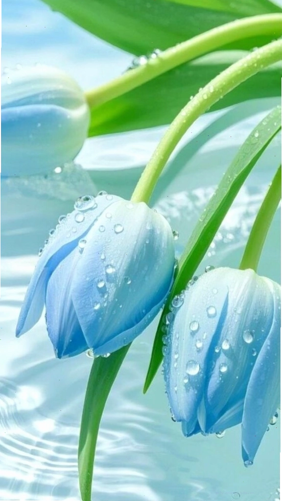 Nhiều bông hoa tulip tím nhỏ xinh xếp thành vòm cung