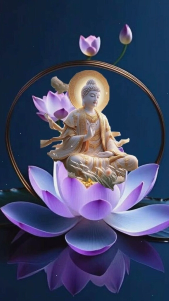 Phật Bà Quan Âm uy nghiêm trên đài sen