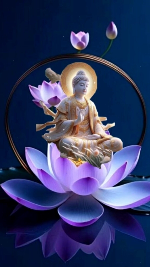 Phật Bà Quan Âm uy nghiêm trên đài sen