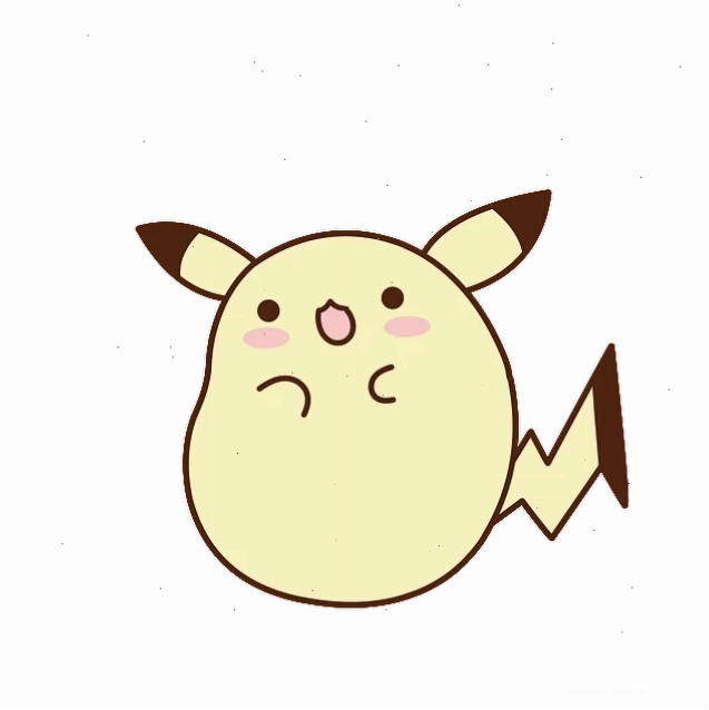 Pikachu với phong thái hoạt hình quen thuộc, màu sắc tươi sáng
