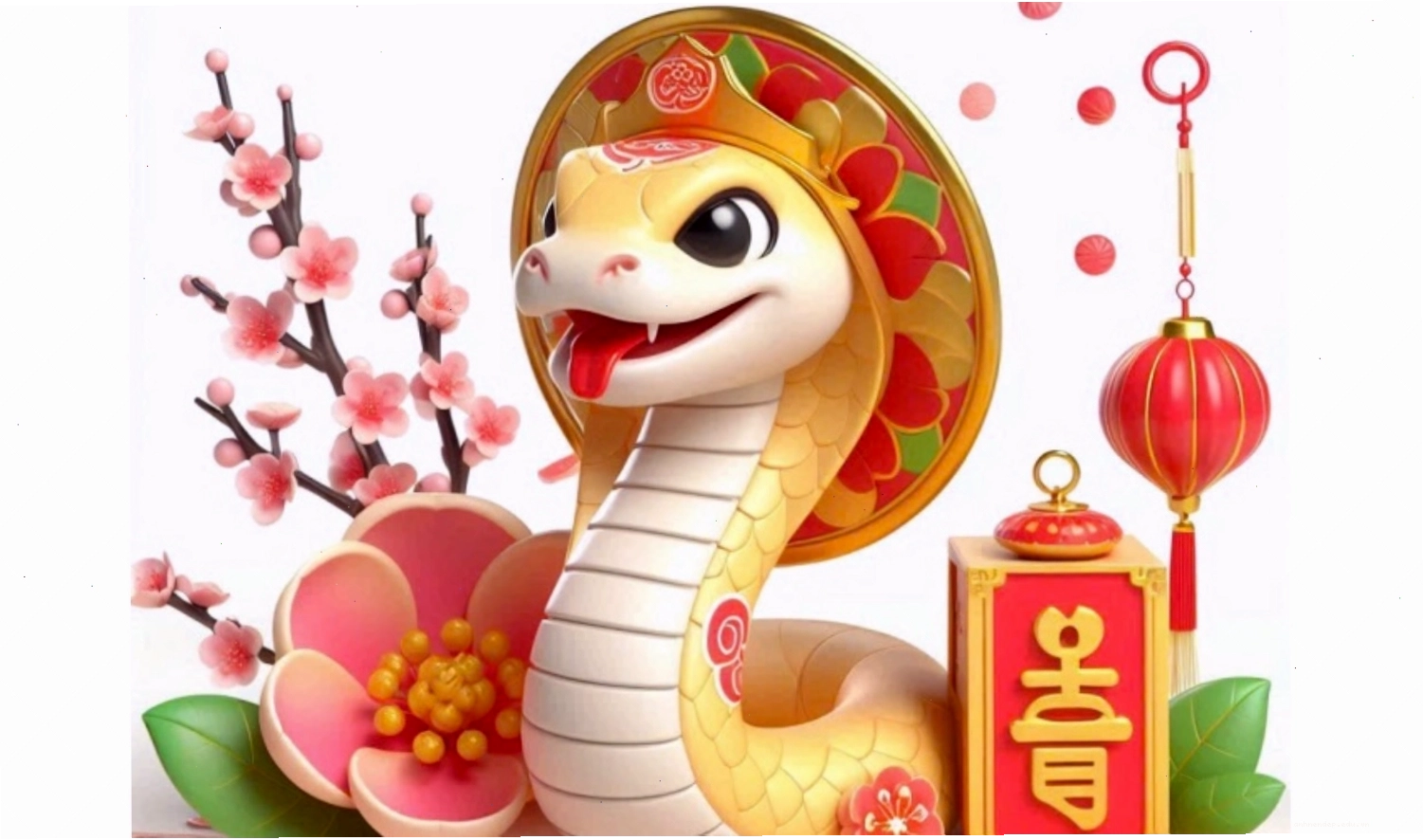 Rắn vàng họa tiết ngộ nghĩnh, thích hợp làm hình nền điện thoại