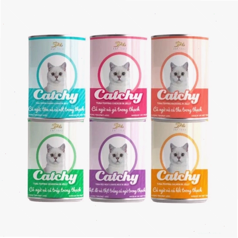 Sản phẩm pate mèo Catchy đóng lon tiện dụng giàu dinh dưỡng