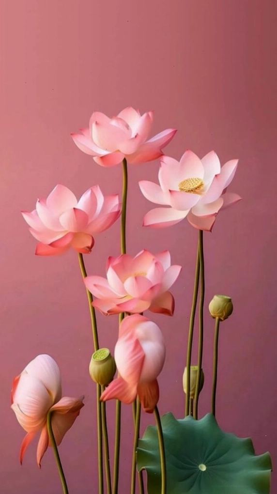 Sen hồng thuần khiết buổi sớm cho hình nền hoa nhí thêm ý nghĩa