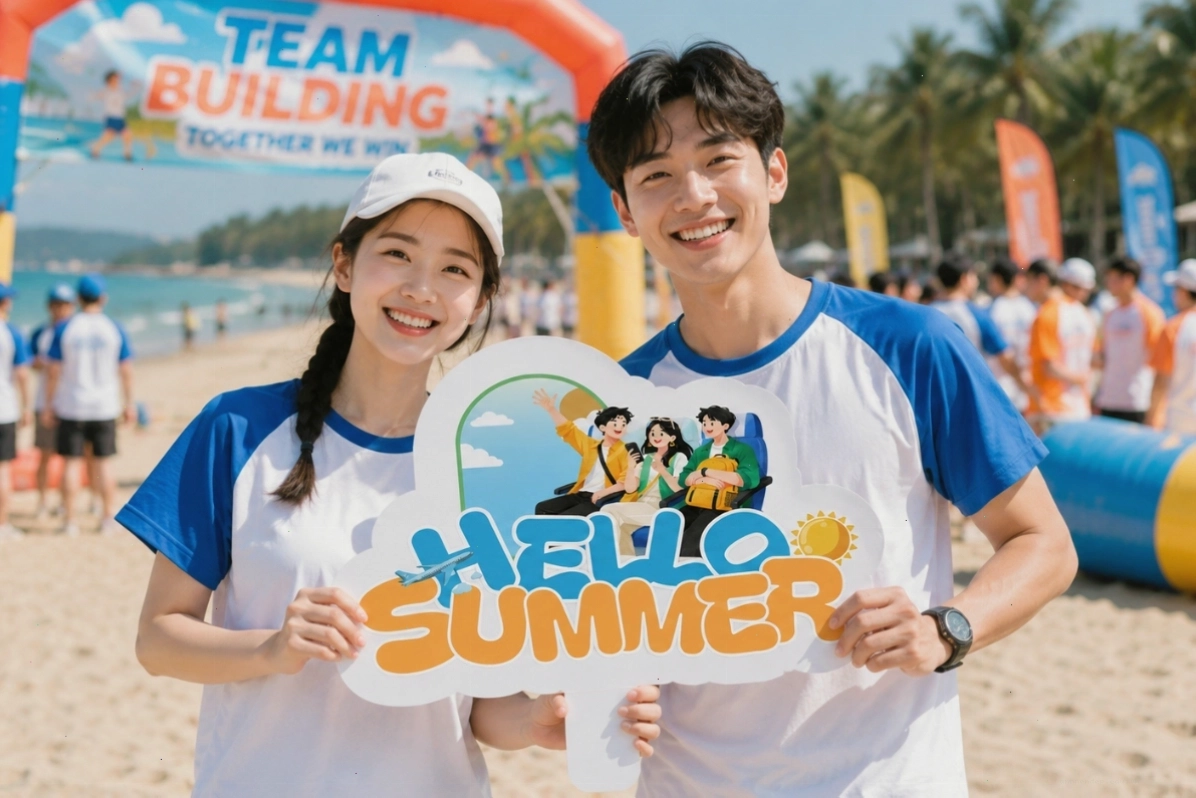Top 10 mẫu hashtag cầm tay mùa hè, team building