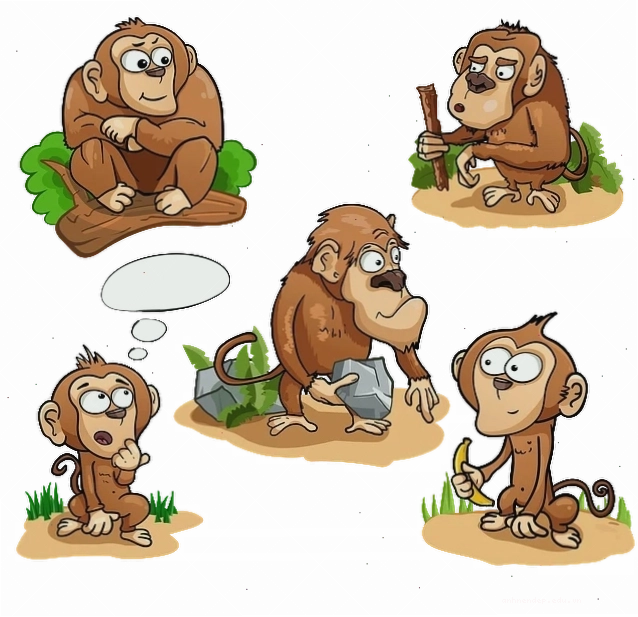 Tranh vẽ con khỉ với phong cách độc đáo