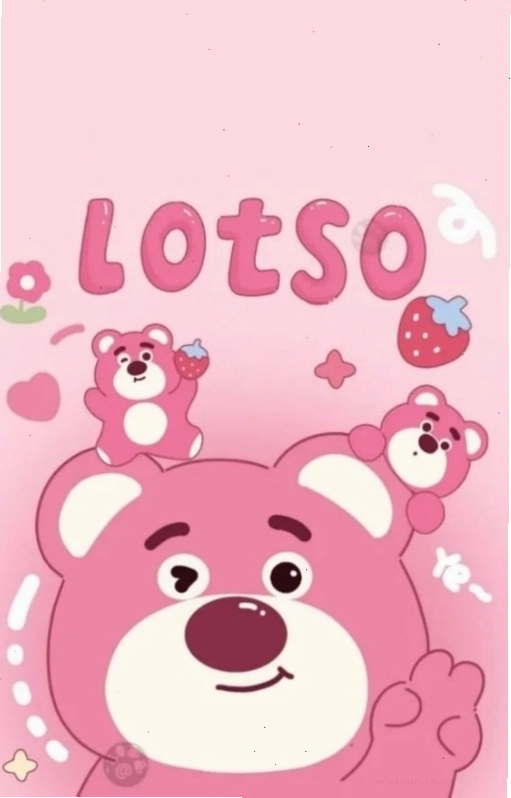 Wallpaper gấu dâu cười cực cute