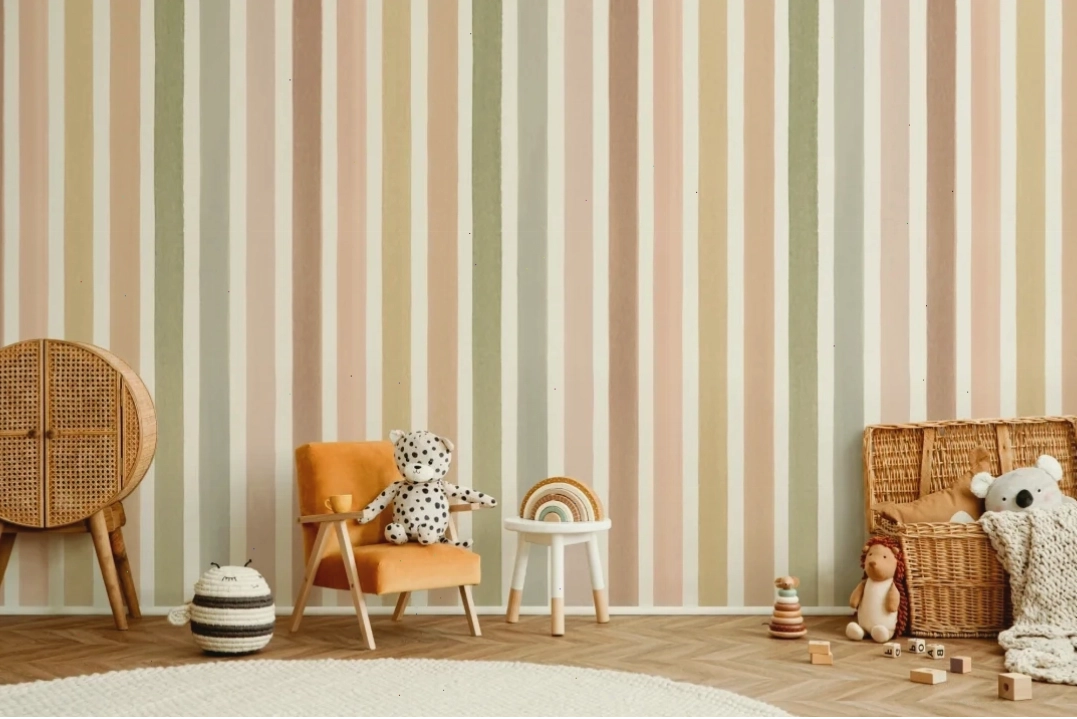 Iridessa Classic wallpaper in a modern playroom