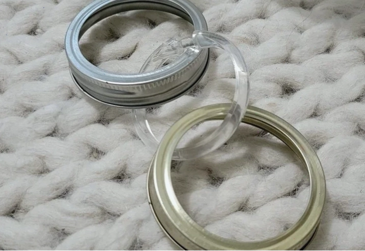Mason jar lid toy for rabbits who enjoy tossing objects