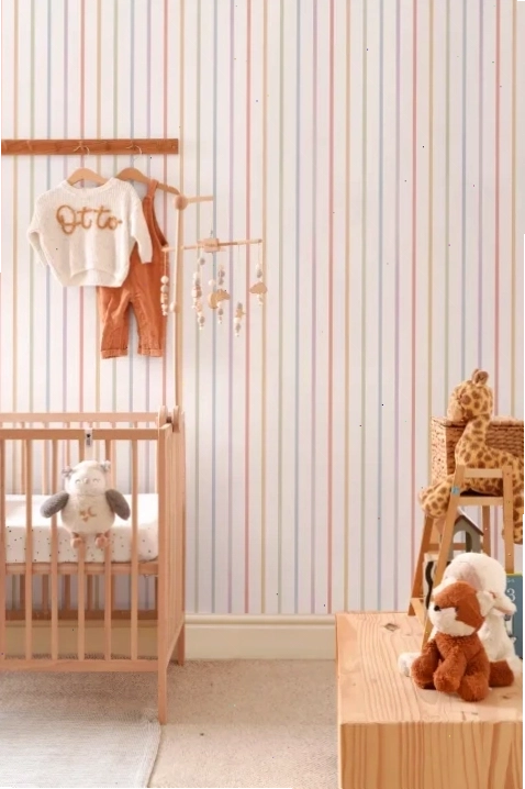 Sailor Rainbow wallpaper in a bright kids bedroom
