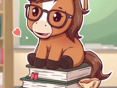 88+ Ảnh ngựa Bính Ngọ chibi đón Tết 2026 siêu đáng yêu
