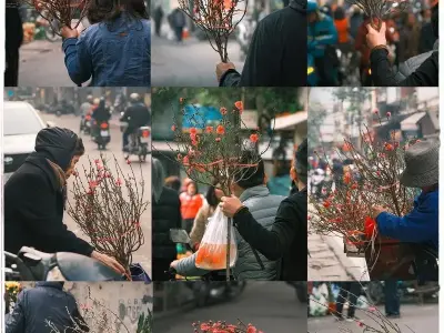 66+ ảnh chợ đào tết rực rỡ sắc xuân mang tài lộc về nhà