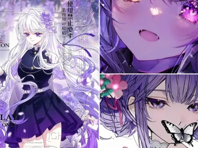 Ảnh avatar anime girl mắt tím huyền ảo đẹp nhất năm 2026